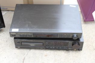 A TECHNICS STEREO SYNTHESESIZER AND A CD PLAYER