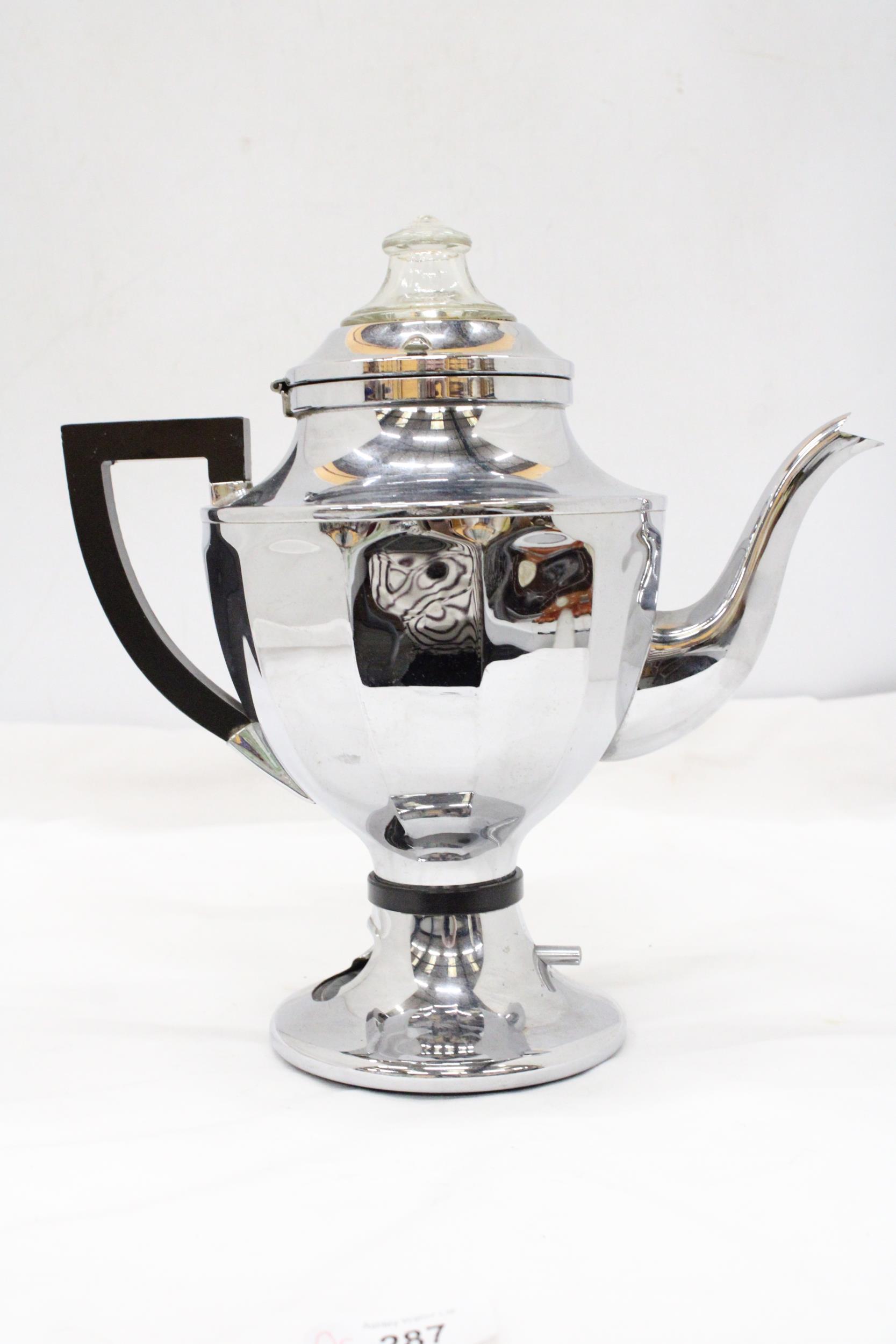 AN ART DECO STYLE, SILVER PLATED COFFEE PERCULATOR - Image 2 of 4