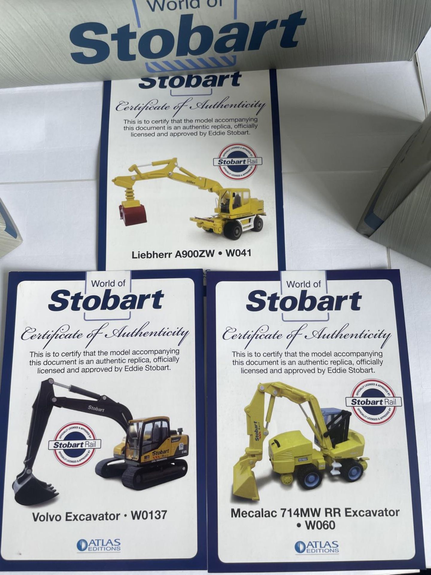 FIVE BOXED STOBART MODELS OF VARIOUS EXCAVATORS SOME THREE WITH COA - Image 7 of 8