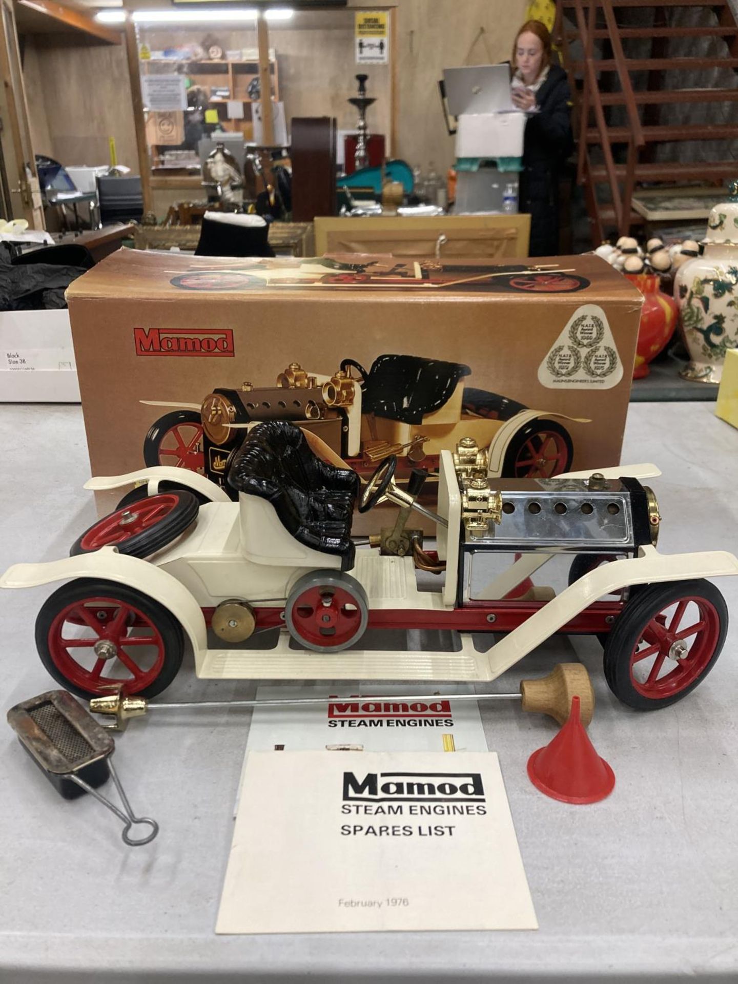 A BOXED MAMOD STEAM ROADSTER SA1 STEAM CAR