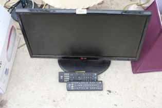 AN LG 22" TELEVISION WITH REMOTE CONTROL