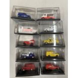 TEN BOXED OXFORD 1:76 RAILWAY SCALE VEHICLES