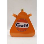 A ORANGE "GULF" OIL CAN