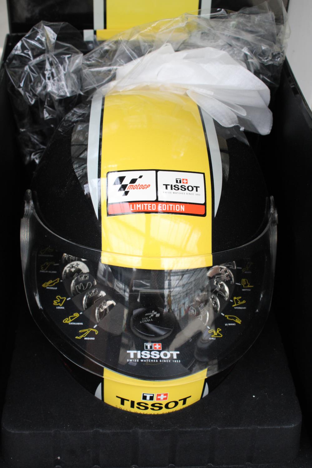 A TISSOT 2008 LIMITED EDITION MOTORBIKE HELMET WATCH BOX WITH A FULL SET OF INTERCHANGABLE WATCH - Image 2 of 5