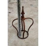 A SMALL STEEL CROWN PLANT GROWING FRAME (H:35CM)