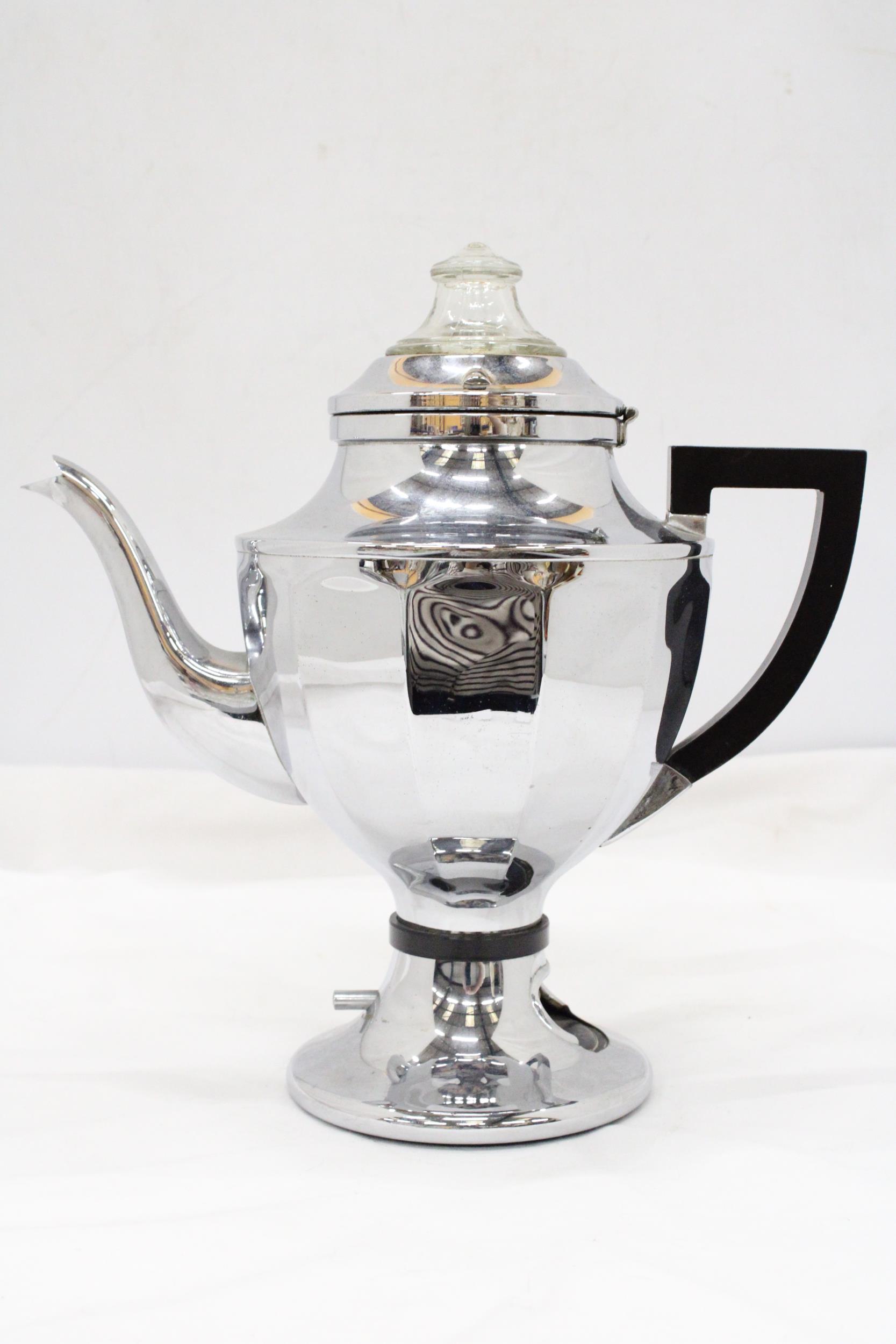 AN ART DECO STYLE, SILVER PLATED COFFEE PERCULATOR - Image 4 of 4