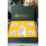 AN AS NEW, BOXED, 'LANFULA' WHISKY GLASS AND DECANTER SET