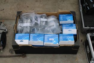AN ASSORTMENT OF SAFETY GOGGLES AND PROFILE DUST MASKS