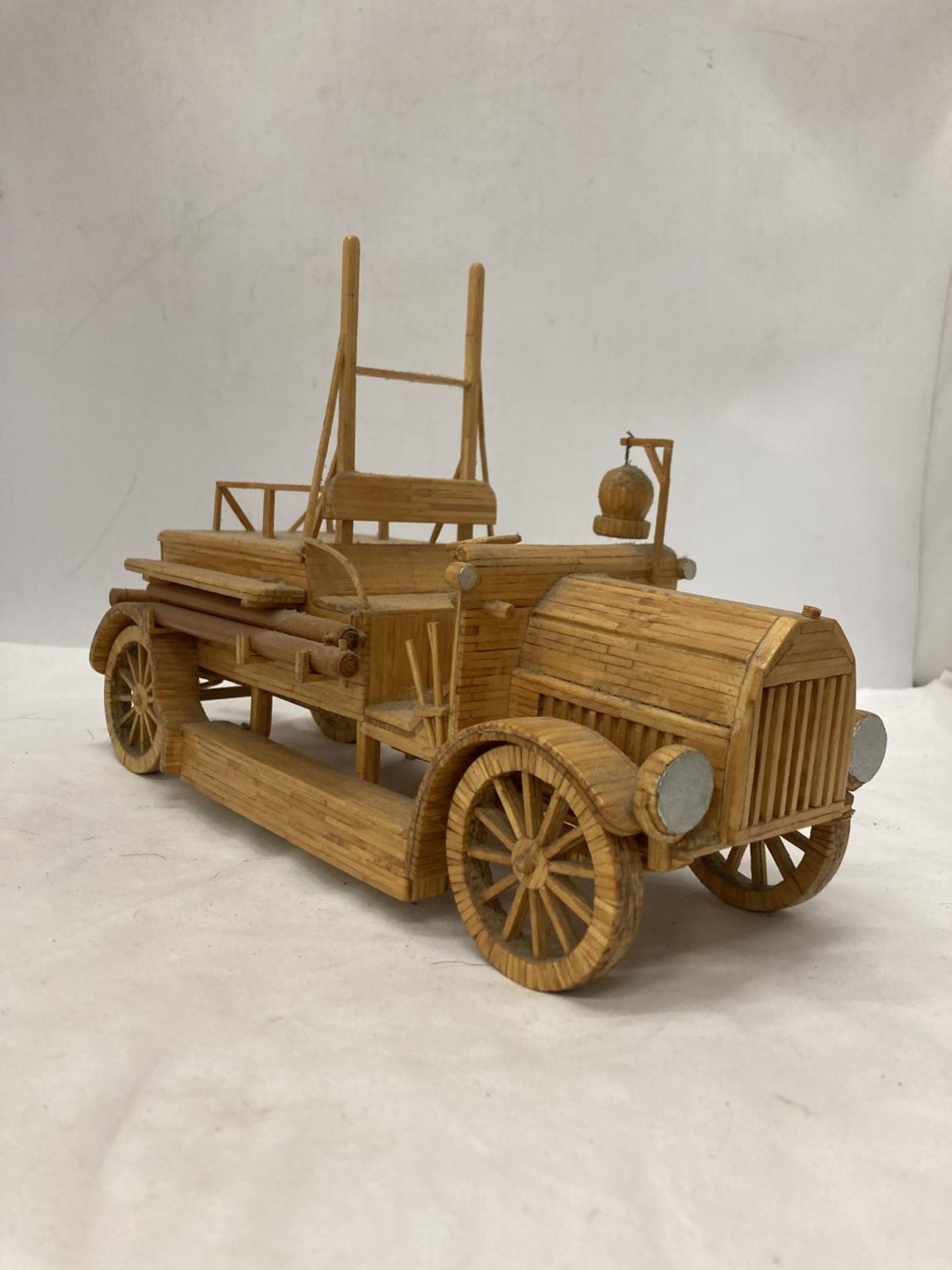 A QUANTITY OF MODELS MADE WITH WOOD AND MATCHSTICKS TO INCLUDE TRAINS, A TRAM, TRUCK, ETC - Image 7 of 7