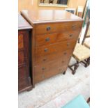 A MID 20TH CENTURY OAK CHEST OF SIX GRADUATED DRAWERS, 29" WIDE