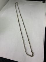 A SILVER BELCHER NECKLACE LENGTH 26"