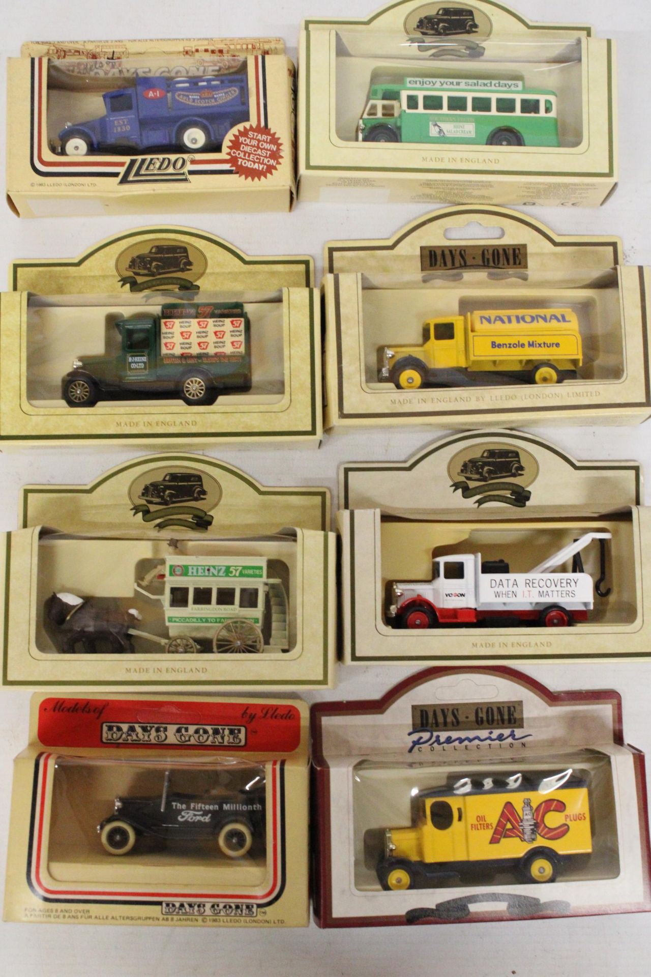 EIGHT BOXED LLEDO DAYS GONE BY VEHICLES