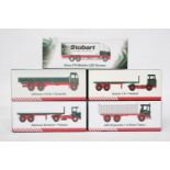 FIVE AS NEW BOXED EDDIE STOBART WAGONS TO INCLUDE A VOLVO FH12 TELETUBBY 27m2 MOBILE LED DAYLIGHT