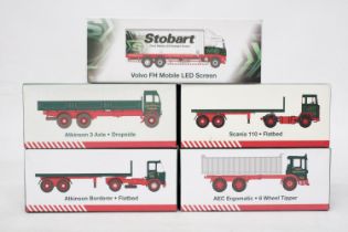 FIVE AS NEW BOXED EDDIE STOBART WAGONS TO INCLUDE A VOLVO FH12 TELETUBBY 27m2 MOBILE LED DAYLIGHT