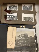 A QUANTITY OF BLACK AND WHITE RAILWAY PHOTOGRAPHS, ETC