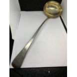 A HALLMARKED LONDON GEORGIAN SILVER LADLE GROSS WEIGHT 196 GRAMS