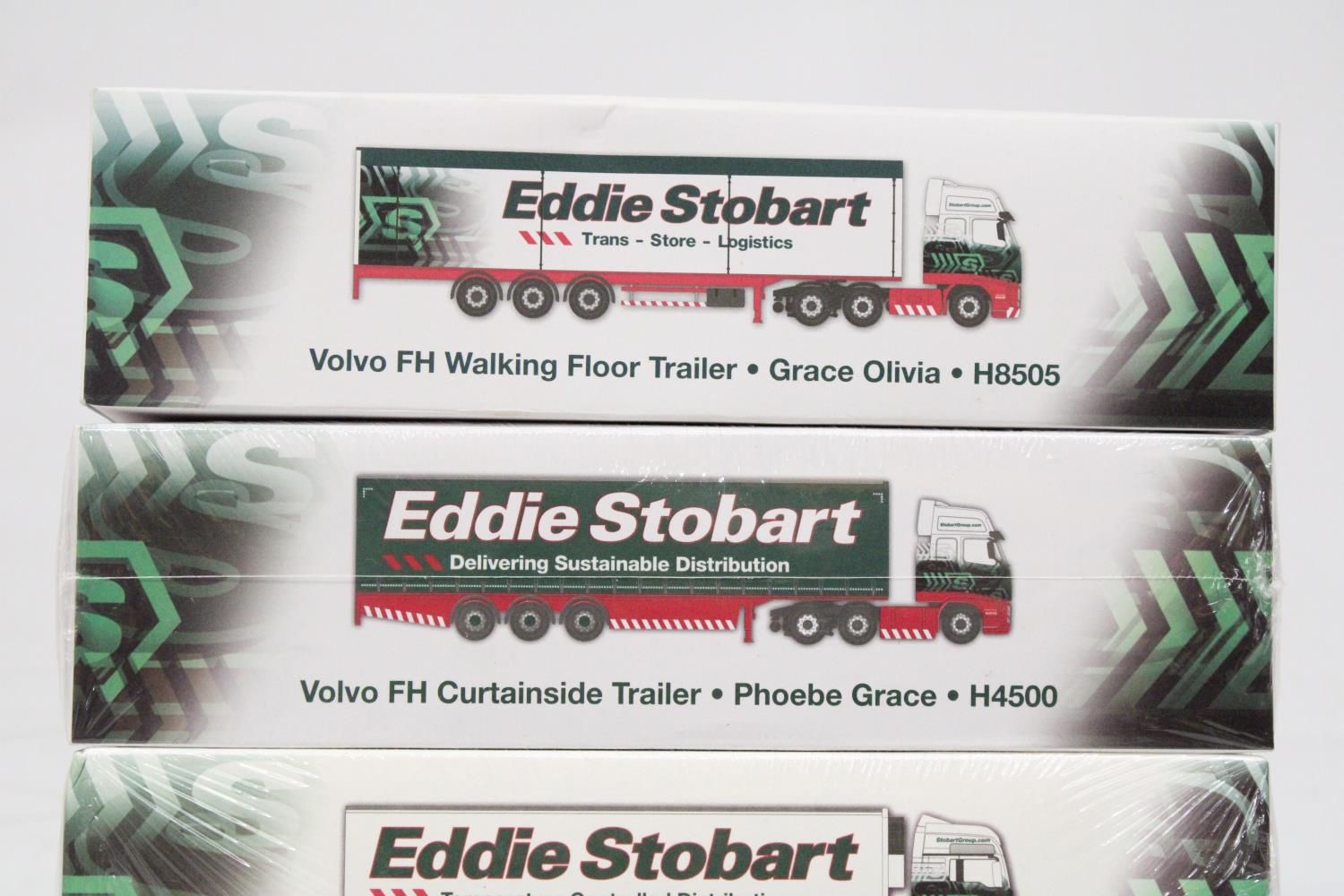 FOUR AS NEW BOXED EDDIE STOBART NAMED WAGONS TO INCLUDE TWO VOLVO FH WALKING FLOORS, A MAN TGX XXL - Bild 3 aus 6