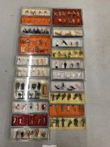 TWENTY BOXED PREISER MINIATURE FIGURES FOR TRAIN SETS