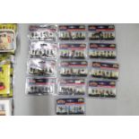 THIRTEEN BOXES OF BACHMANN MINIATURE FIGURES FOR TRAIN SETS 00 SCALE
