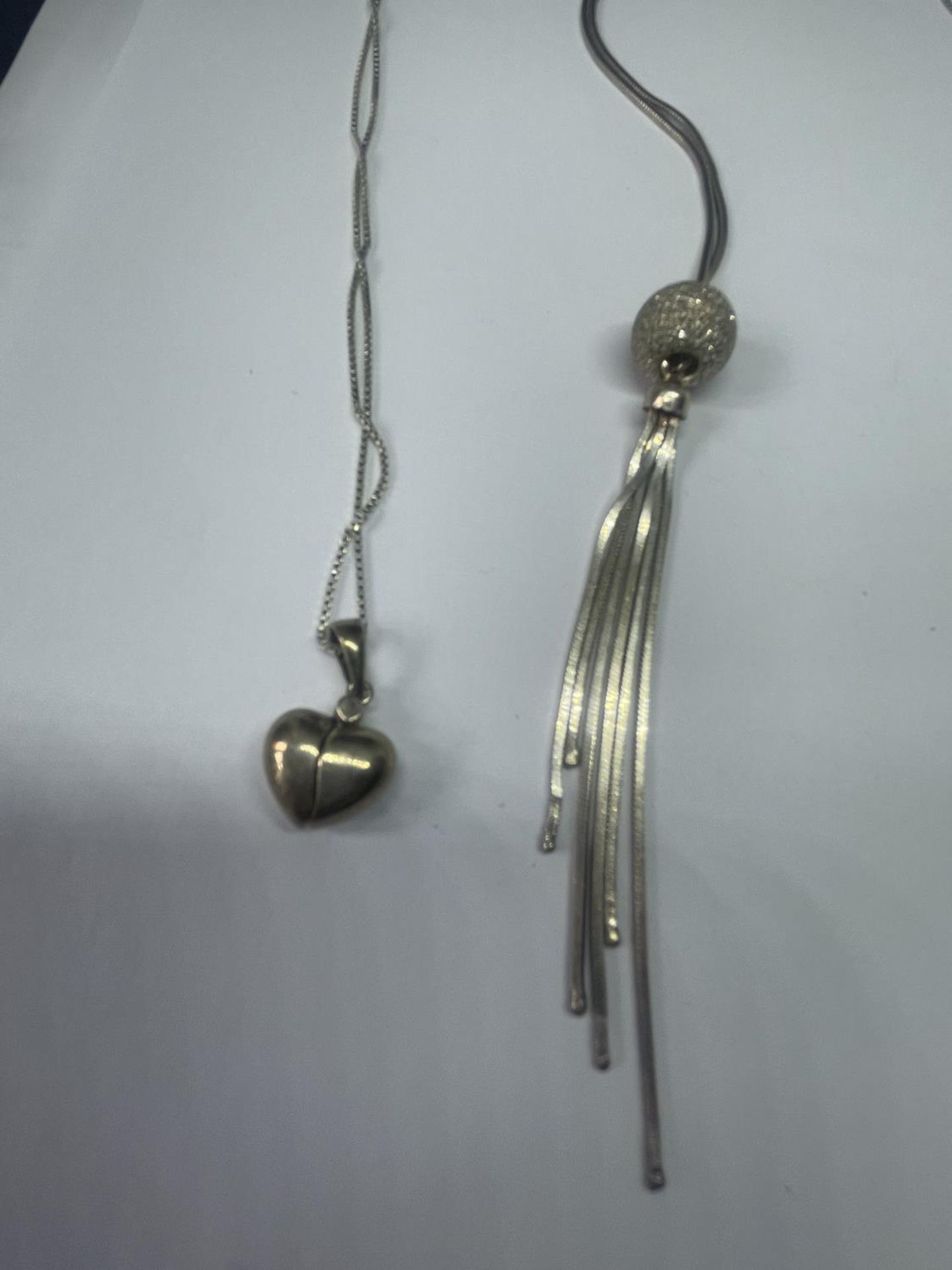 FOUR SILVER NECKLACES WITH PENDANTS - Image 2 of 3