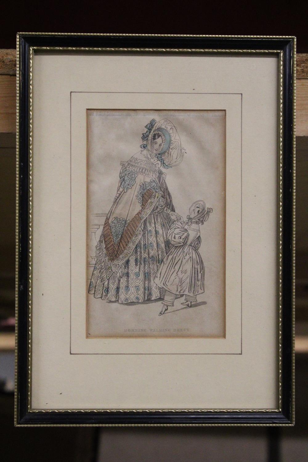 THREE SMALL FRAMED PRINTS OF VINTAGE COSTUMES - Image 3 of 4