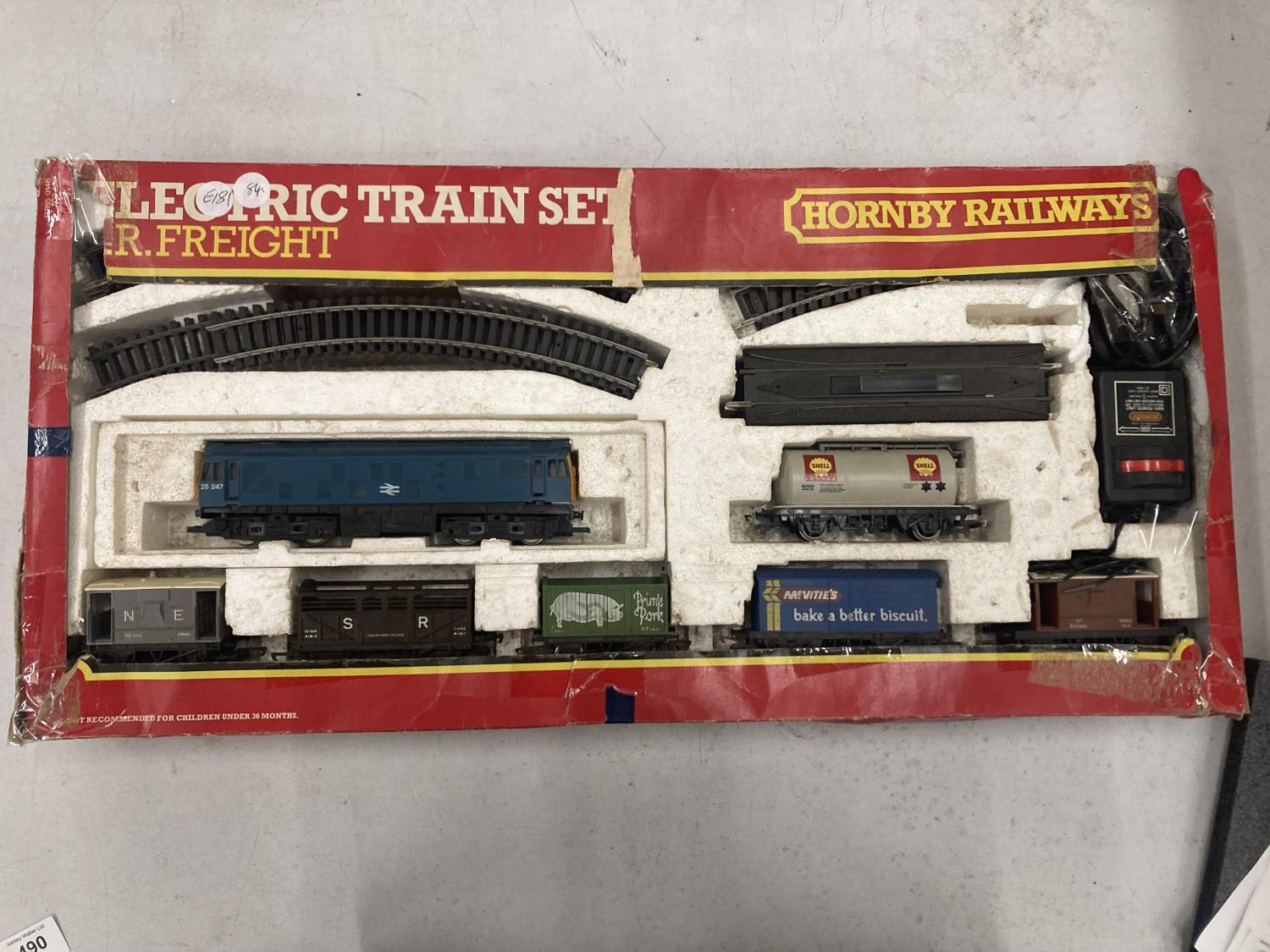 A BOXED HORNBY ELECTRIC TRAIN SET B.R. FREIGHT