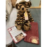 A LIMITED EDITION 279/4000 CHARLIE BEAR 'SHARDUL' COMPLETE WITH BAG AND CERTIFICATE OF AUTHENTICITY