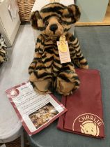 A LIMITED EDITION 279/4000 CHARLIE BEAR 'SHARDUL' COMPLETE WITH BAG AND CERTIFICATE OF AUTHENTICITY