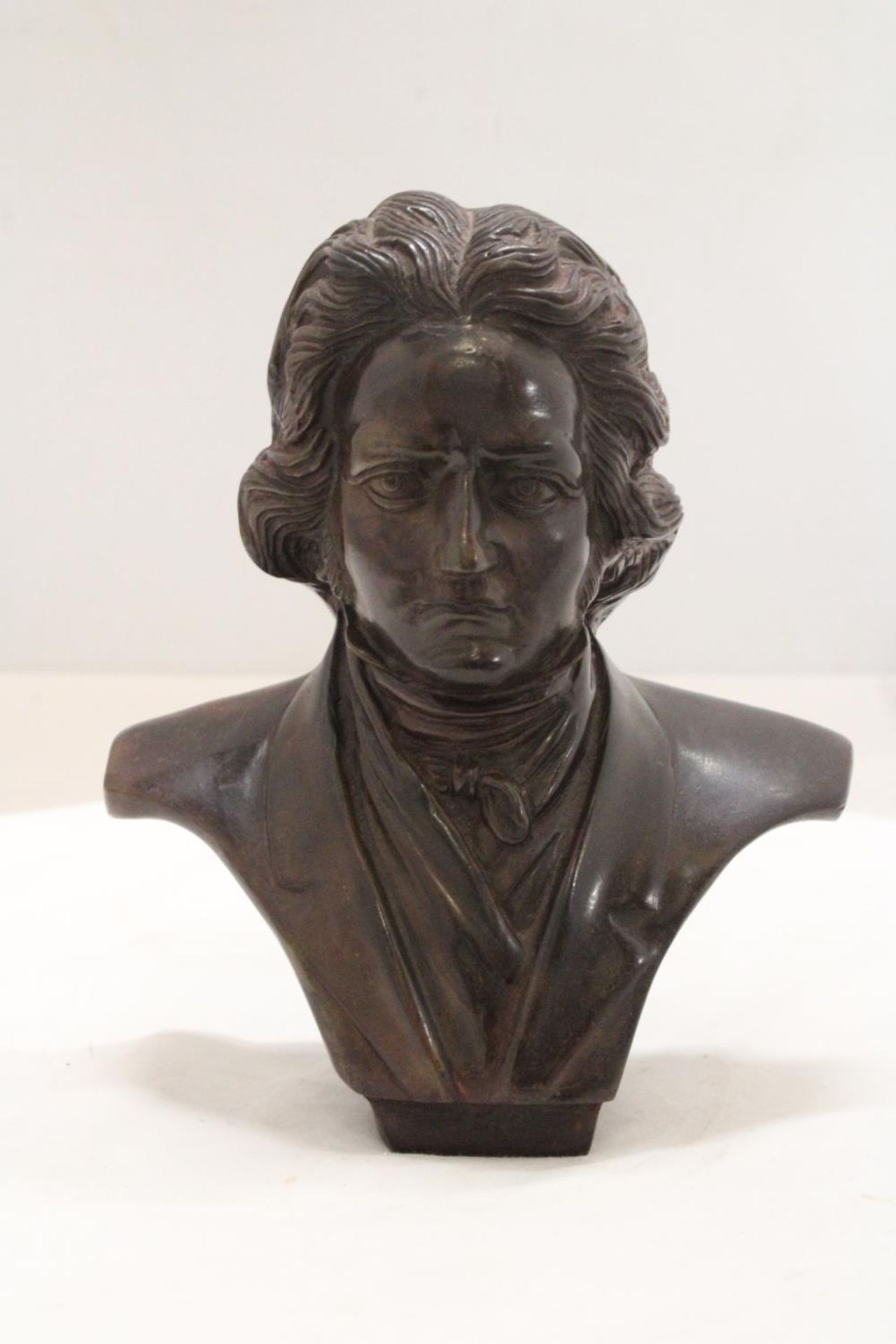 A BRONZE BUST OF BEETHOVEN - Image 2 of 3