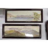 TWO FRAMED VINTAGE WATER COLOURS, BOTH FRAMES STAMPED "GEORGE-HUGHES" FINE ART DEALER, BEWICK HOUSE.