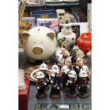 A MIXED LOT OF COLLECTABLES TO INCLUDE A COLLECTION OF EIGHT "FAITHFUL FUZZIES DEFENDERS", A