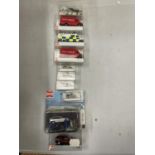 TEN BOXED BUSCH VEHICLES AND MOTORBIKES SCALE 1:87