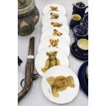 SEVEN ROYAL WORCESTER COLLECTOR'S PLATES FROM THE ULTIMATE TEDDY BEAR PLATE COLLECTION - LIMITED