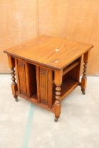 AN OAK OLD CHARM STYLE 24" SQUARE LAMP TABLE