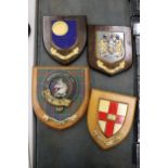 FOUR UNIVERSITY WOODEN WALL PLAQUES