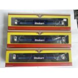 THREE BOXED OXFORD RAIL 00 GAUGE STOBART RAIL COACHES