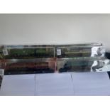 FOUR BOXED AMER CON HOBBY TRAIN ENGINES TO INCLUDE THREE STEAM AND ONE DIESEL