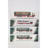 FOUR AS NEW BOXED EDDIE STOBART NAMED WAGONS TO INCLUDE A SCANIA TOPLINE REFRIGERATED TRAILER, A