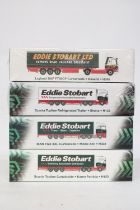 FOUR AS NEW BOXED EDDIE STOBART NAMED WAGONS TO INCLUDE A SCANIA TOPLINE REFRIGERATED TRAILER, A