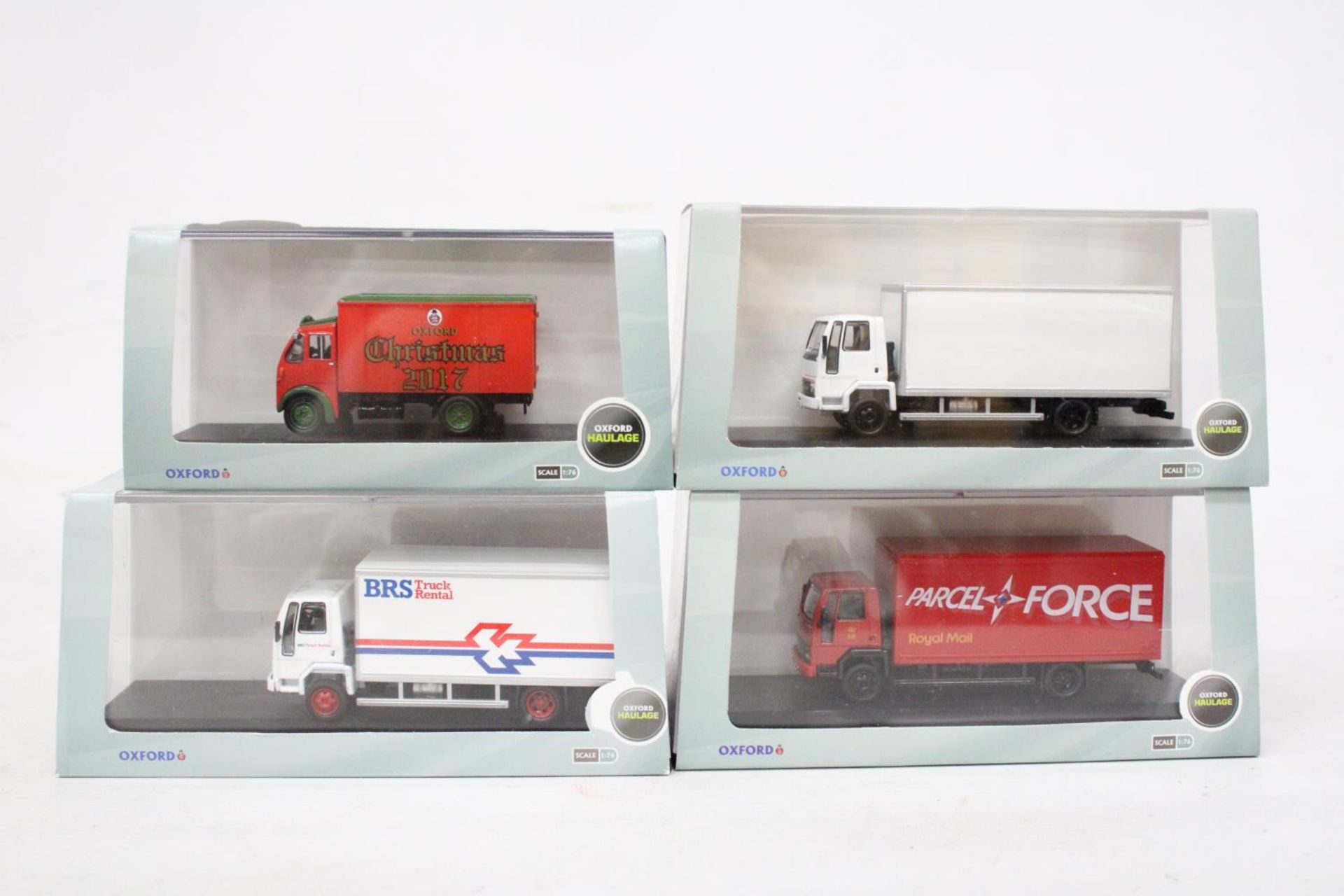 FOUR AS NEW AND BOXED OXFORD HAULAGE WAGONS