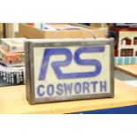 AN RS COSWORTH ILLUMINATED LIGHT BOX SIGN - 30 X 20 CM