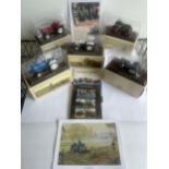 FIVE AS NEW AND BOXED ATLAS MODEL TRACTORS WITH BOOK, DVD AND TWO POSTERS ALL WITH COA