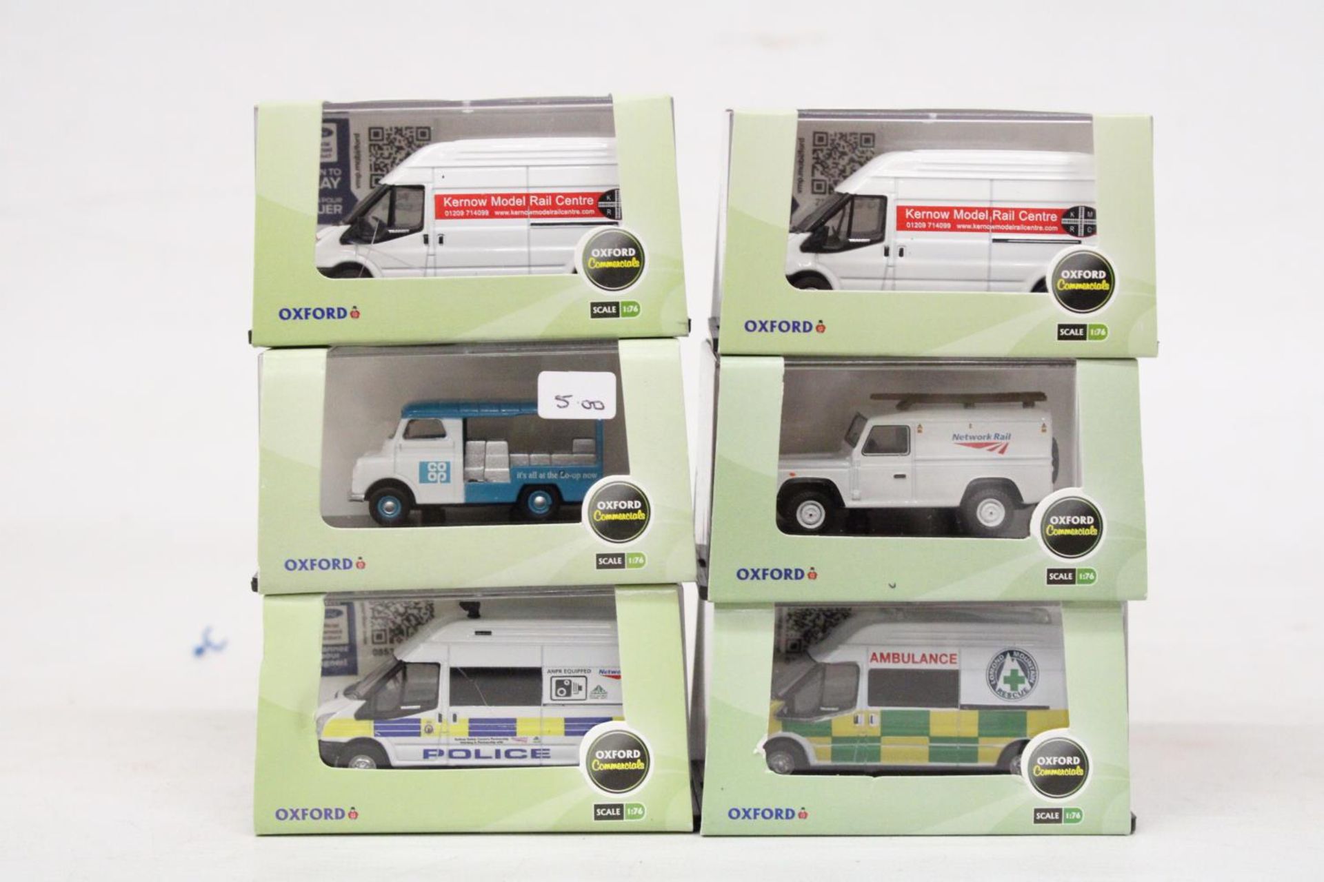 SIX AS NEW AND BOXED OXFORD COMMERCIAL VEHICLES