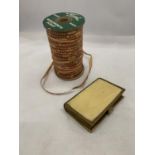 A HARRIS'S OF CRADLEY HEATH 1950'S ADVERTISING PARCEL TAPE, PLUS AN 1899 BOOK OF COMMON PRAYER