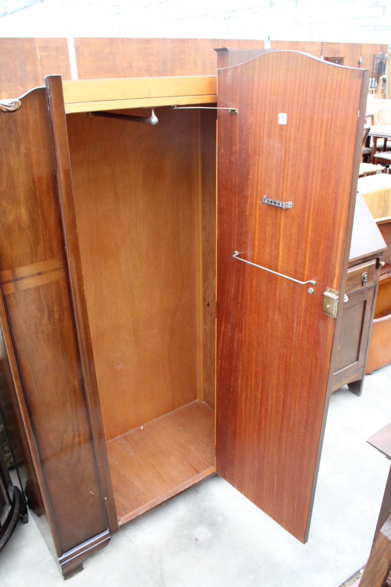 A TRUCRFT WALNUT SINGLE WARDROBE - Image 3 of 6