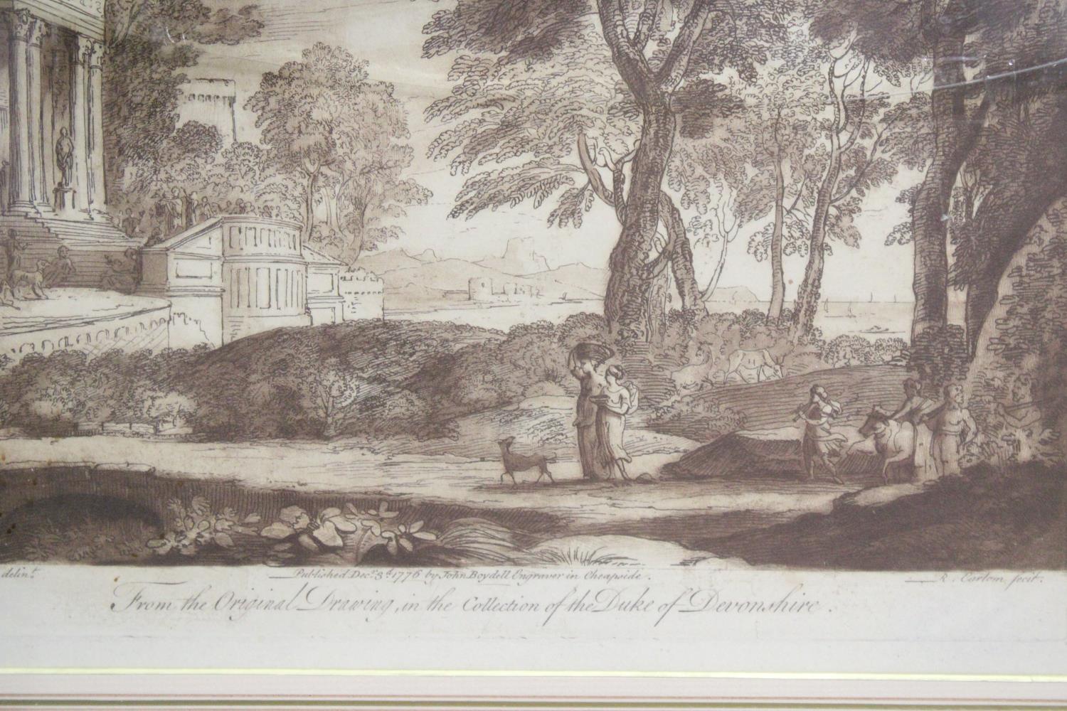 TWO VINTAGE FRAMED PRINTS TAKEN FROM THE ORIGINAL DRAWING, IN THE COLLECTION OF THE DUKE OF - Image 4 of 6