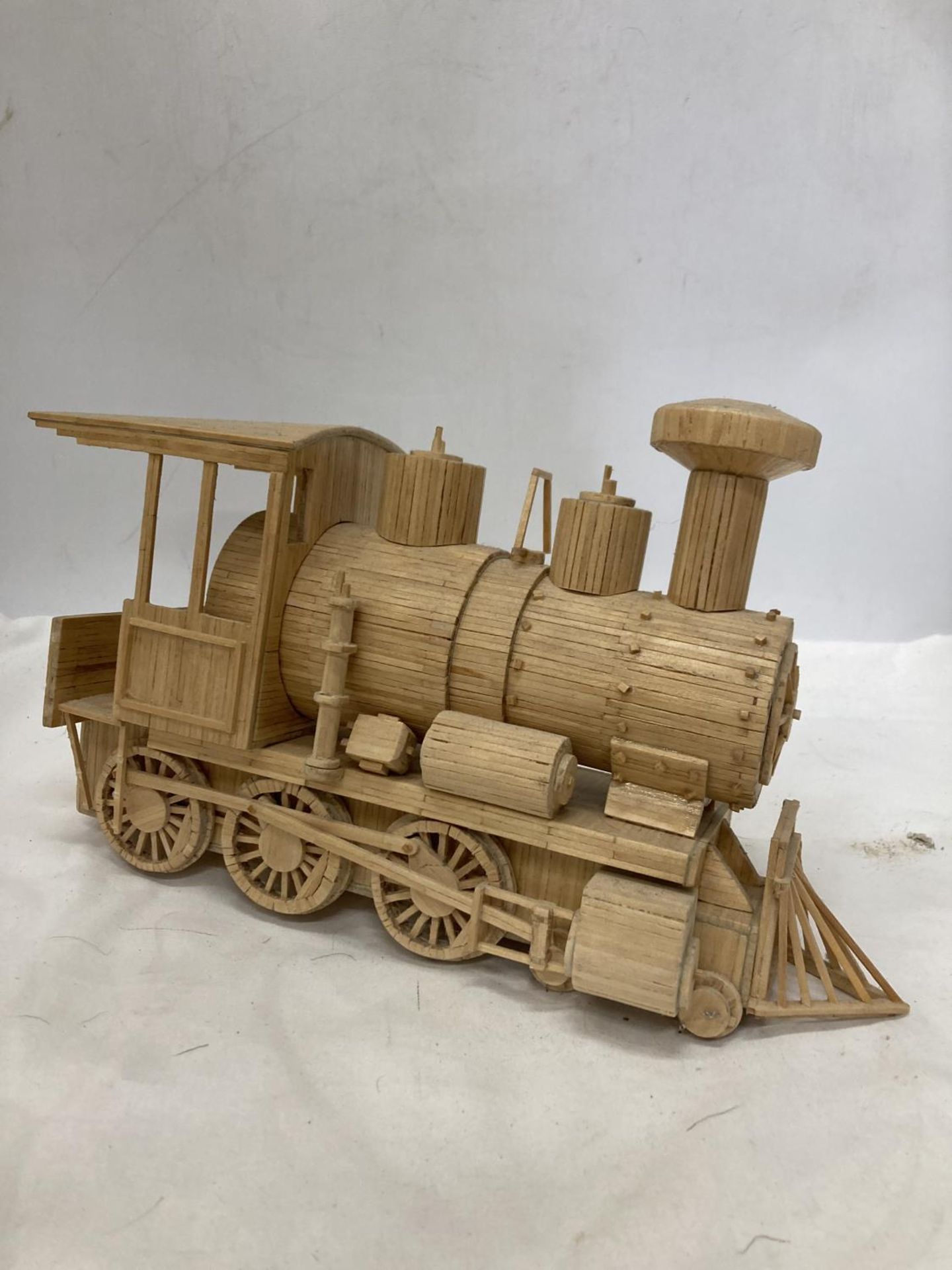 A QUANTITY OF MODELS MADE WITH WOOD AND MATCHSTICKS TO INCLUDE TRAINS, A TRAM, TRUCK, ETC - Image 2 of 7