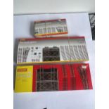 THREE BOXED HORNBY 00 GAUGE TRACK PACKS TO INCLUDE A AND C AND EXTENSION PACK D