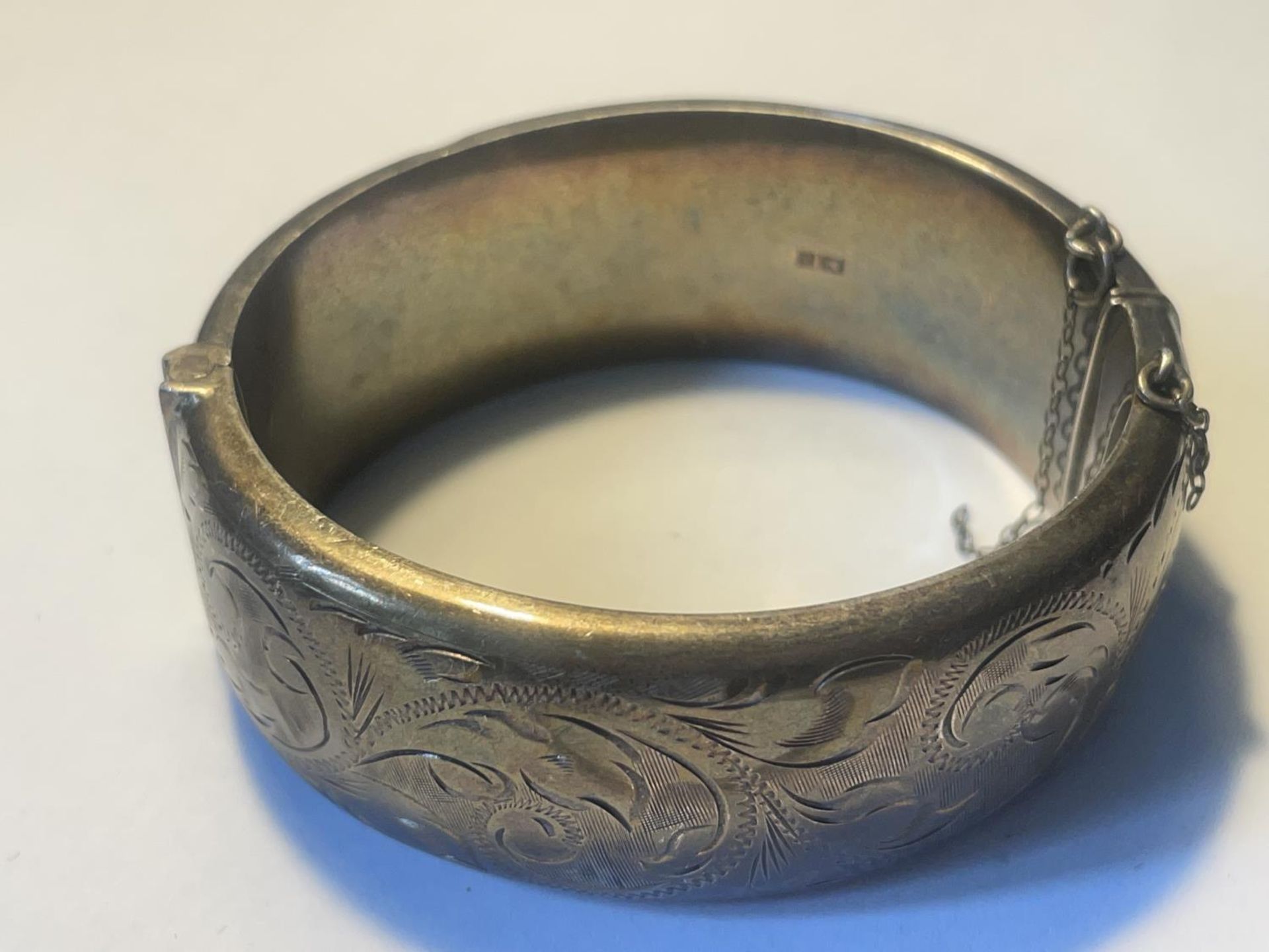 TWO SILVER BANGLES - Image 2 of 4