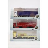 THREE AS NEW AND BOXED OXFORD HAULAGE WAGONS